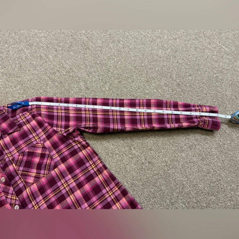 Cat & Jack: Girls Pink & Purple Plaid Polo, Size L (10 / 12)
